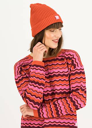 Knitted Hat Beanie Light, autumn orange, Accessoires, Orange