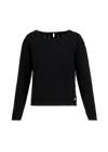Strickpullover Chic Promenade, noir lively wave, Pullover & Sweatshirts, Schwarz