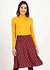 Jersey Skirt Daily Poetry, flower power millefleurs, Skirts, Red