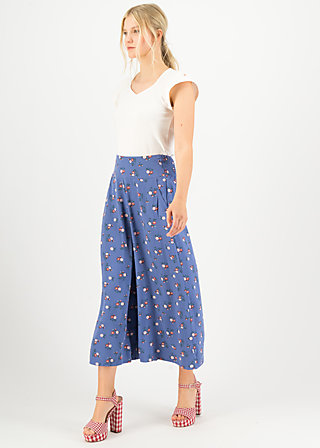 Culottes In Full Bloom, blooming bay, Trousers, Blue