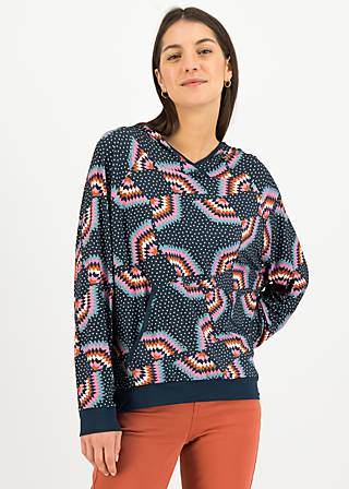Hoodie Mors Mors , rainbow ikat, Pullover & Sweatshirts, Blau