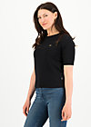 Knitted Jumper Pretty Preppy Crewneck, beebump dots, Jumpers & Sweaters, Black