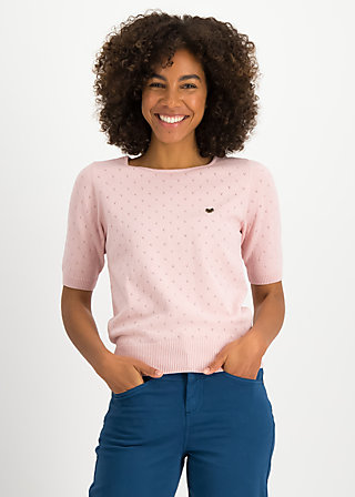 Strickpullover Pretty Preppy Crewneck, soft bloom dots, Pullover & Sweatshirts, Rosa