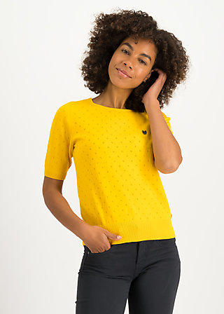 Knitted Jumper Pretty Preppy Crewneck, sunbeam gleam dots, Jumpers & Sweaters, Yellow