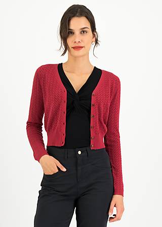 Cardigan Save the World, love me heart dots, Cardigans & leichte Jacken, Rot