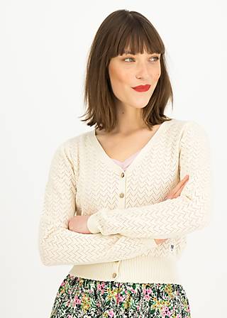 Cardigan Save the World, overcast heart dots, Cardigans & lightweight Jackets, White