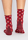 Cotton Socks sensational steps, red retro, Socks, Red