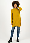 Knitted Dress straight n easy turtle, yellow classic, Dresses, Yellow