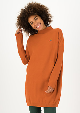 Oversized Dress straight n easy turtle, brown classic, Dresses, Brown