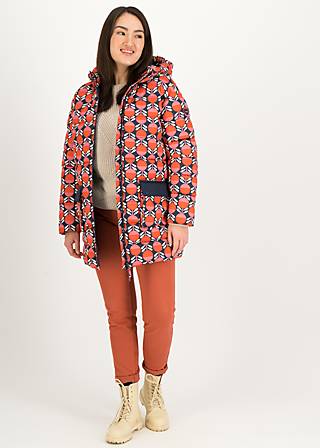 Winter jacket Cloud Stepper long, juicy orange, Jackets & Coats, Blue