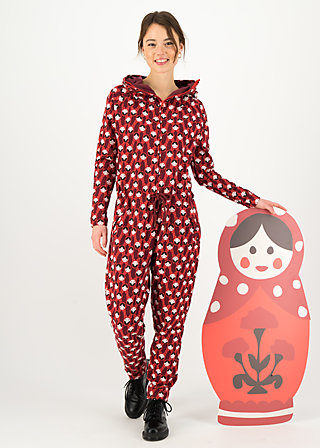 Jumpsuit cozy cocoon, rolling ruschka, Jumpsuits, Rot