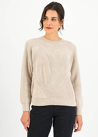 Knitted Jumper Highway to Heaven, fading away, Jumpers & Sweaters, White