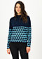 Strickpullover long turtle, knit blue apple, Pullover & Sweatshirts, Blau