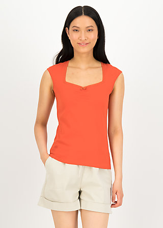 Sleeveless Top Let Romance Rule, soft summer, Shirts, Red