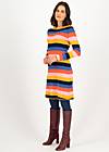 Knitted Dress rainbow party, happy stripes, Dresses, Red