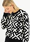 Knitted Jumper Cosy Storyteller, shape of lines , Jumpers & Sweaters, Black