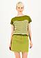 Knitted Top New Wave Pinup, inky green stripe, Shirts, Green