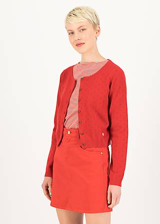 Cardigan Welcome to the Crew, little red flower, Cardigans & leichte Jacken, Rot