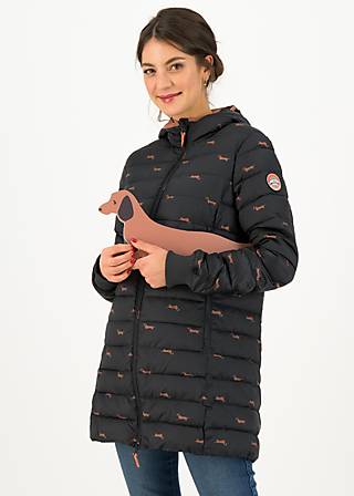 Quilted Jacket luft und liebe long, hot dog, Jackets & Coats, Black