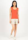 Sleeveless Top Let Romance Rule, soft summer, Shirts, Red