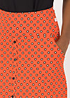 Summer Skirt la vie est super, bingo dots, Skirts, Red