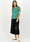 Shirt Blouse tropical sunset, papaya punch, Blouses & Tunics, Turquoise