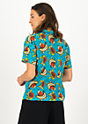 Shirt Blouse tropical sunset, papaya punch, Blouses & Tunics, Turquoise